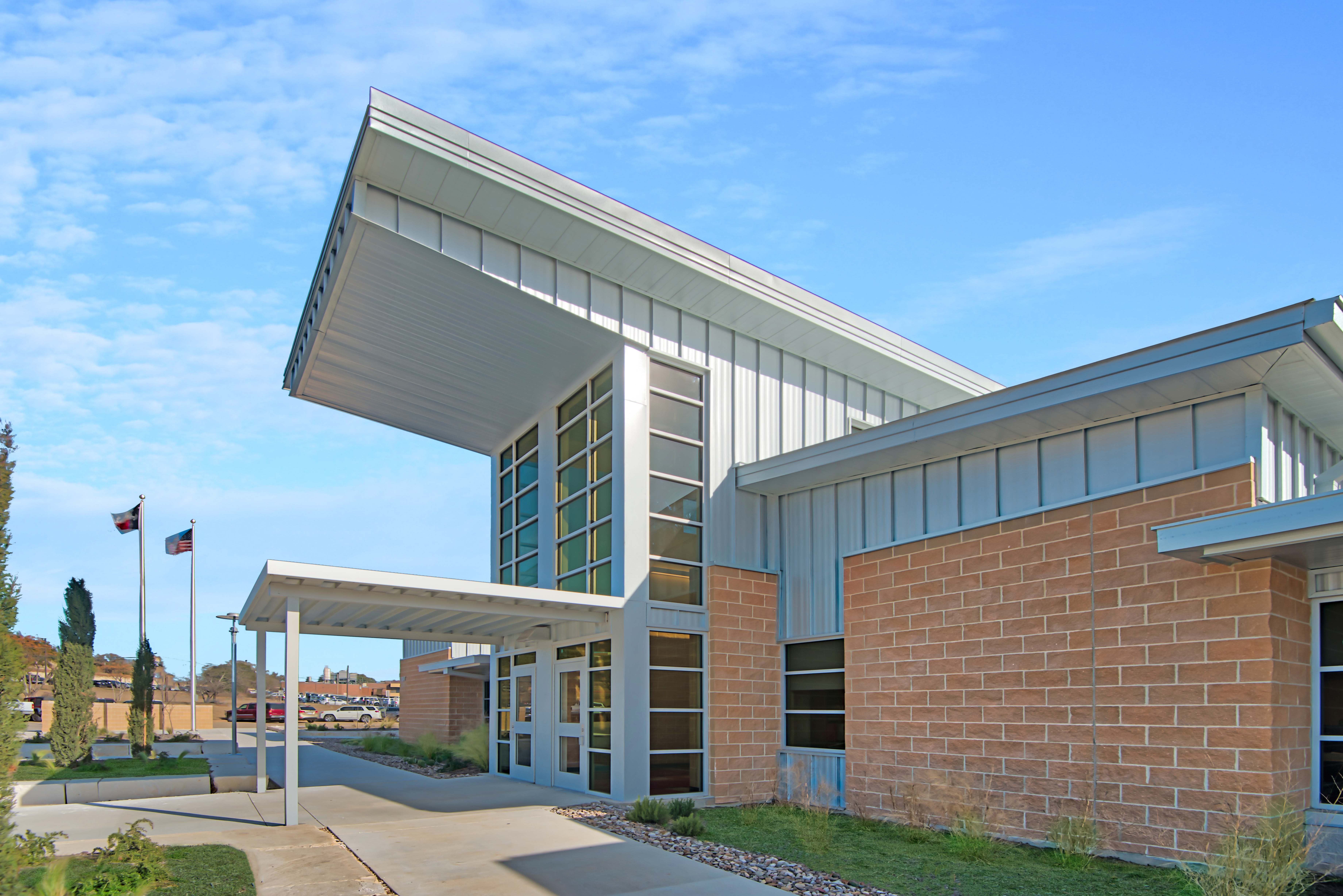 renovations consisted of fencing canopies and a secure vestibule